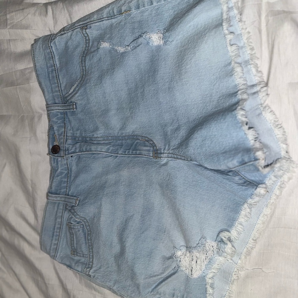 Universal Thread Light Wash Frayed Denim Shorts
